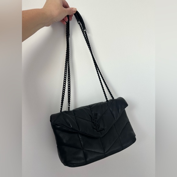 YSL Saint Laurent Black Toy Puffer Bag. - Picture 4 of 13
